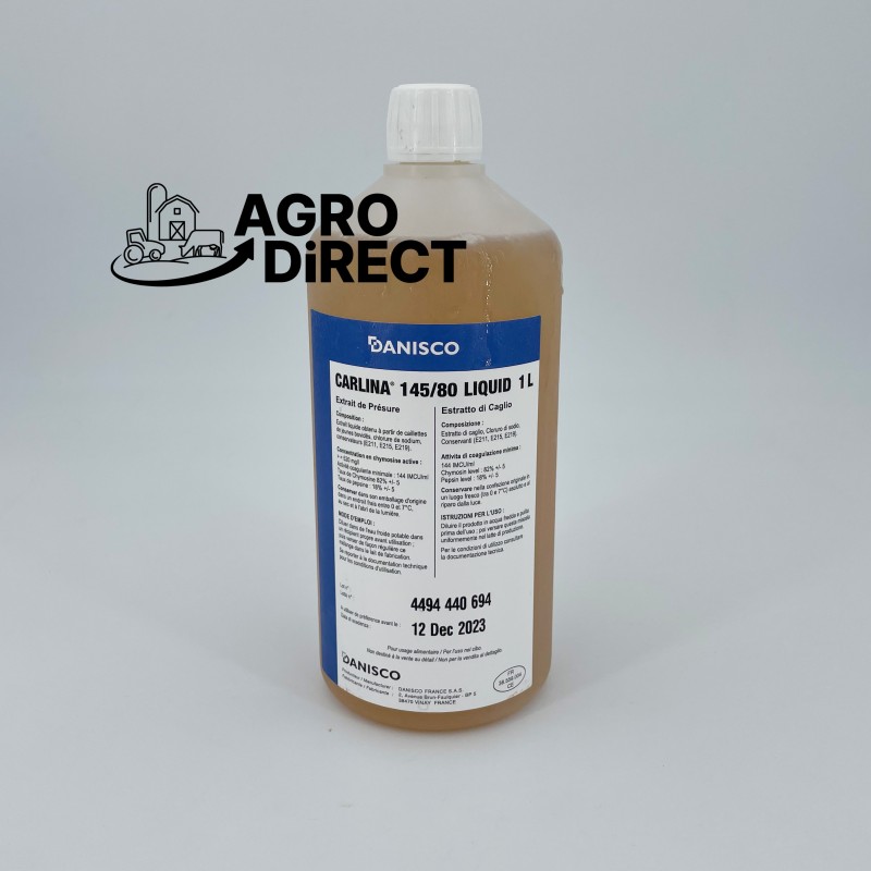 Présure extrait liquide 520 mg/L pour transformation fermière Agro Direct