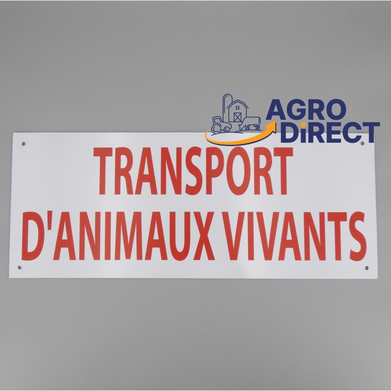 Plaque "Transport d'animaux vivants"